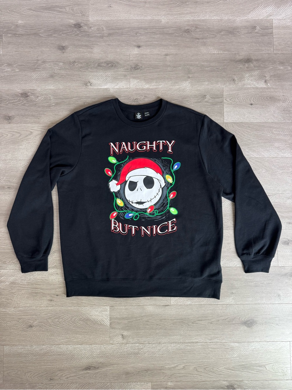 Nightmare Before Christmas Jack Skellington Light Up Crew Neck Sweatshirt Sz 3XL